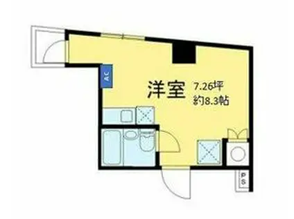 イヌイハイム市谷(ワンルーム/4階)の間取り写真