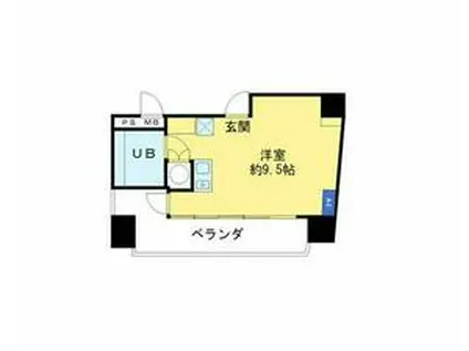 イヌイハイム市谷(ワンルーム/6階)の間取り写真