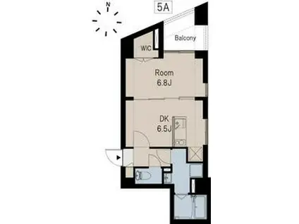 BUCK WHEAT TANAKA(1DK/5階)の間取り写真