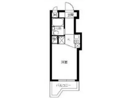 スカイコート綱島第2(ワンルーム/2階)の間取り写真