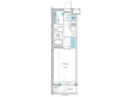 ガリシア蒲田六郷コート(1K/5階)の間取り写真