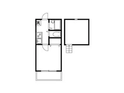 プラチナム上星川(1K/2階)の間取り写真