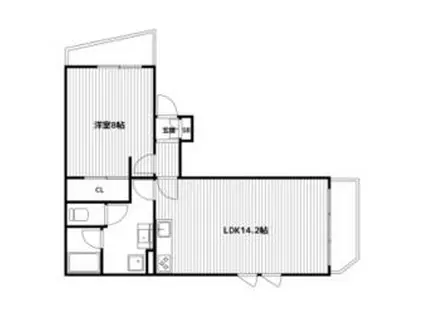 ヴィラMG2(1LDK/3階)の間取り写真