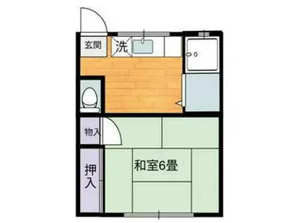 シャトー久が原(1K/1階)の間取り写真