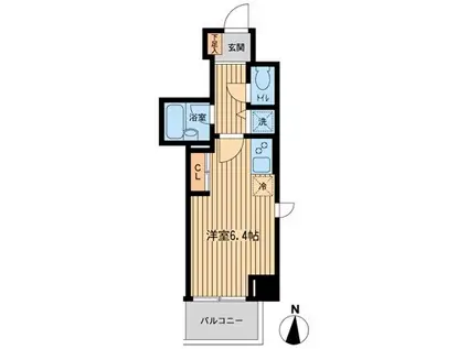 ジョイシティ住吉2(ワンルーム/2階)の間取り写真