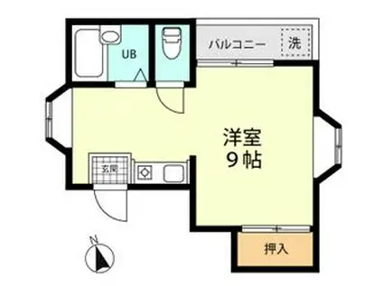 プレシャス本郷台(ワンルーム/2階)の間取り写真