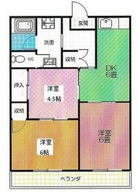 ドミール曙A(3DK/1階)の間取り写真