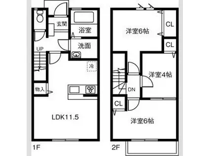 Maisonette land 薬師寺A(3LDK)の間取り写真