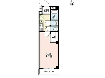 アンプルールフェールリリエンハイムⅡ(1K/3階)の間取り写真