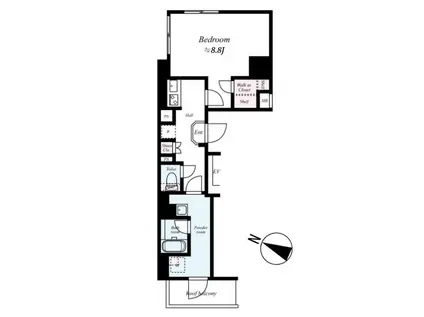 ESTRUTH IRIYA(1K/13階)の間取り写真