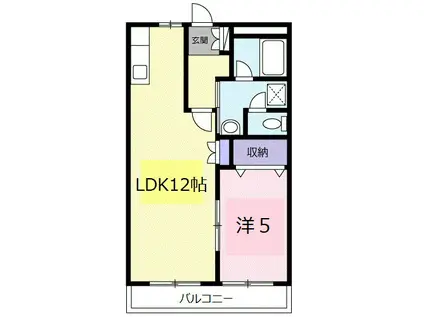 ピュア ロイアルⅠ(1LDK/2階)の間取り写真