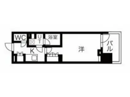 NSパークレジデンス新宿御苑(1K/8階)の間取り写真