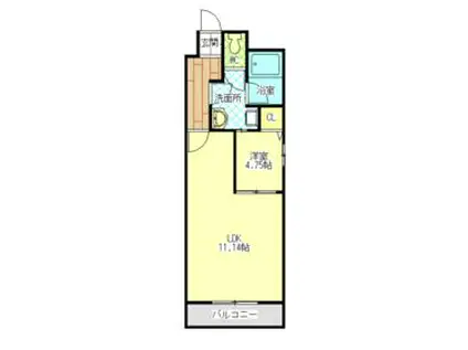 サウスコート(1LDK/4階)の間取り写真