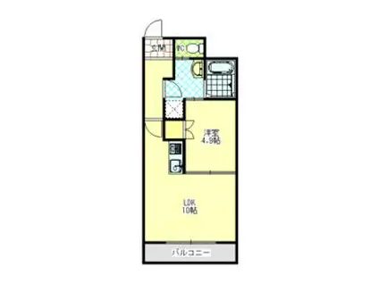 イーストコート(1LDK/2階)の間取り写真