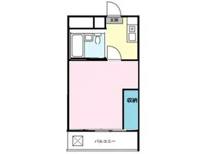 メゾン・ド・ティファニー2(1K/2階)の間取り写真