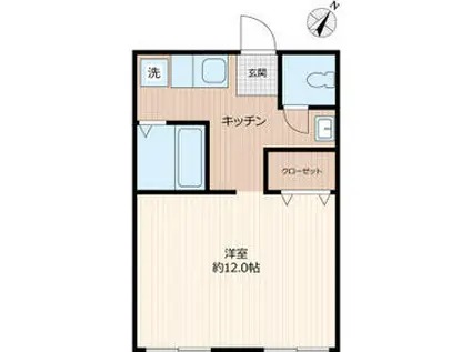 RIEL KATSUURA(1K/2階)の間取り写真