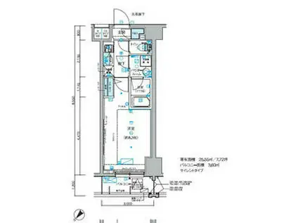 メインステージ小竹向原(1K/9階)の間取り写真