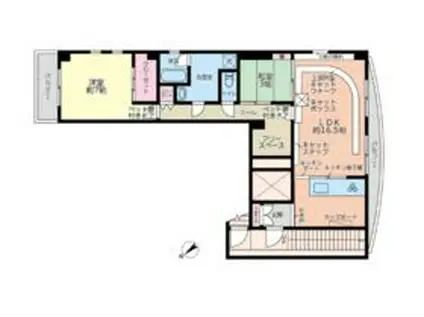 アークヴィラ自由ヶ丘(2LDK/2階)の間取り写真