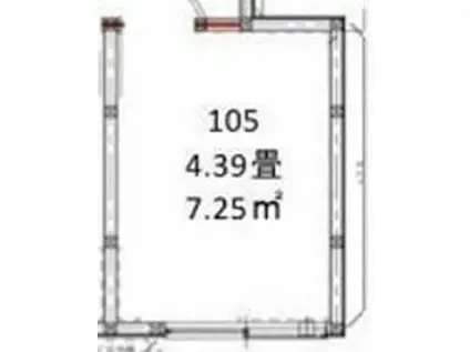 アルビオンシティ京成小岩(ワンルーム/1階)の間取り写真