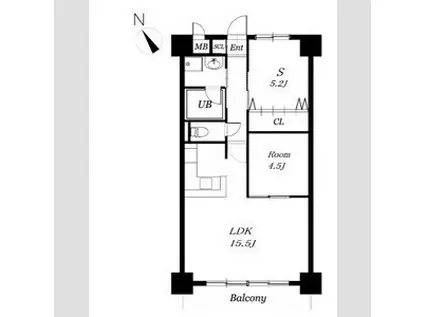 ROSE TOWER 元今泉(1SLDK/6階)の間取り写真