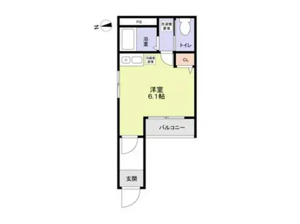 イニッツィオ永田南(ワンルーム/3階)の間取り写真