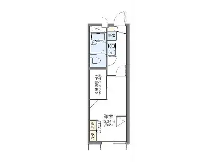 レオパレスサンバードA(1K/1階)の間取り写真