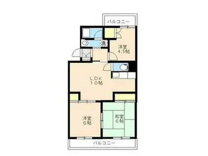 ファミーユベル(3LDK/2階)の間取り写真