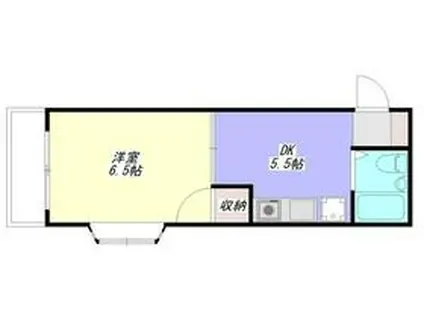 メゾン・ド・フローラ(1DK/2階)の間取り写真