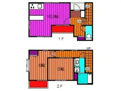 ライラック国立　Ｂ棟(2LDK)の間取り写真