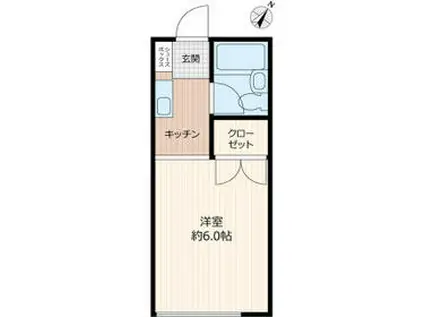 RIEL KATSUURA(1K/1階)の間取り写真