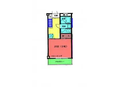 キャッスル境南(1K/3階)の間取り写真