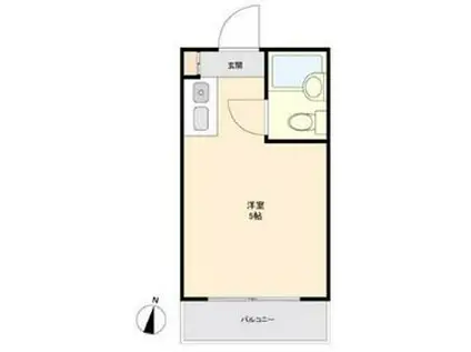 メゾン・ド・フォンティーヌ(ワンルーム/4階)の間取り写真