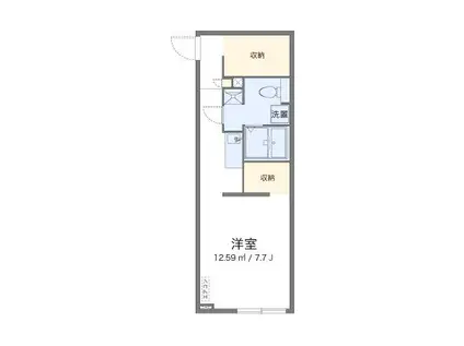 アルクLA TIERRA(ワンルーム/2階)の間取り写真