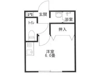 ノースピア(ワンルーム/2階)の間取り写真