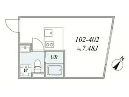 TRIAS257(1K/3階)の間取り写真