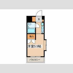 デアベルクハイム(ワンルーム/3階)の間取り写真