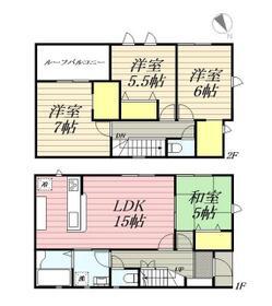 近鉄名古屋線 楠駅 徒歩22分 2階建 築3年(4LDK)の間取り写真