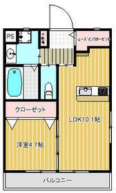 FELSEN(1LDK/4階)の間取り写真