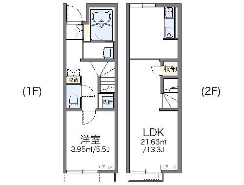 レオネクストKOUYA(1LDK/1階)の間取り写真