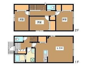 東武伊勢崎・大師線 西新井駅 徒歩12分 2階建 築1年(3LDK)の間取り写真