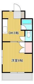 メルベーユⅠ(1DK/5階)の間取り写真