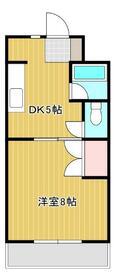メルベーユⅠ(1DK/2階)の間取り写真