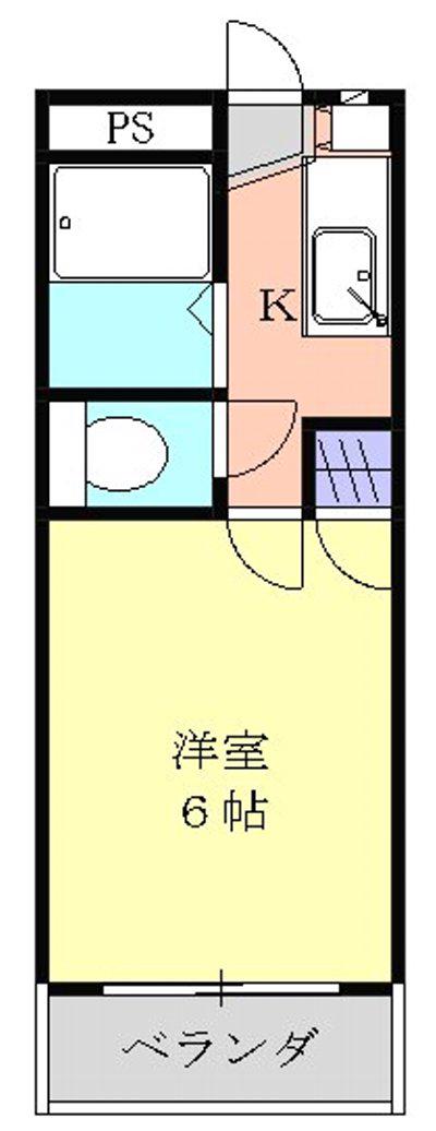 富士レイホービル第二(1K/4階)の間取り写真