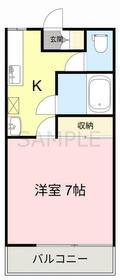 アイリス(1K/2階)の間取り写真