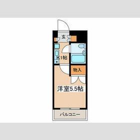 デアベルクハイム(1K/1階)の間取り写真