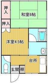 みゆき荘(2K/1階)の間取り写真