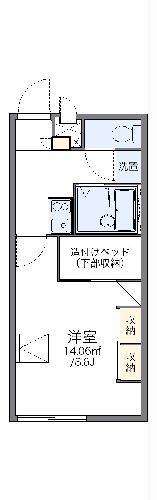 レオパレスグランデトミオカ(1K/2階)の間取り写真