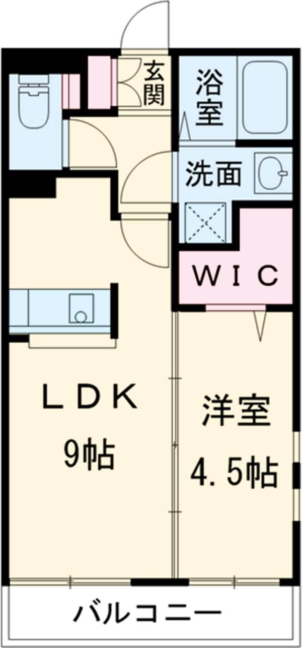 ロフティー(1LDK/1階)の間取り写真