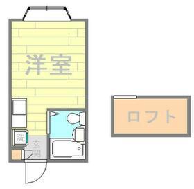サンピア狛江(ワンルーム/2階)の間取り写真