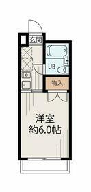 フラワーハイツC(1K/1階)の間取り写真